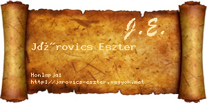 Járovics Eszter névjegykártya